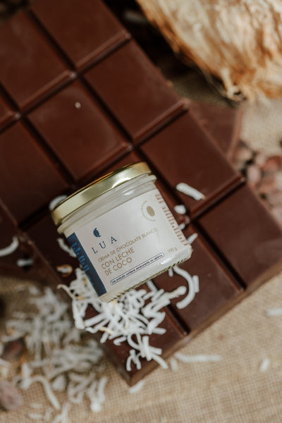 Crema de chocolate blanco con leche de coco 100gr